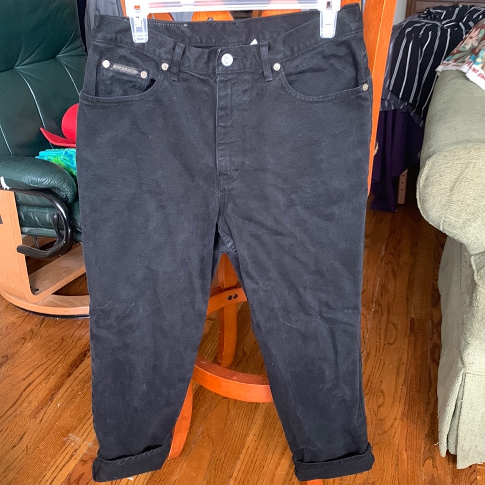Calvin Klein Women’s Black High-Waisted “Mom” Jeans Sz: 14